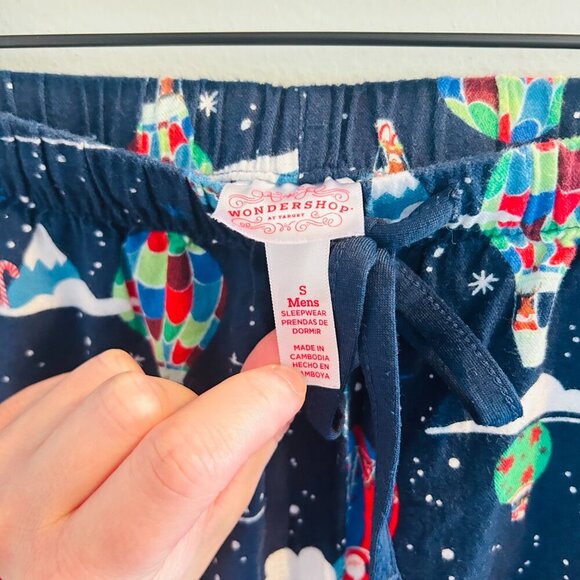 Wondershop 2-Piece Flannel Pajama Set Mens Size Small Hot Air Balloon Print - Picture 3 of 9